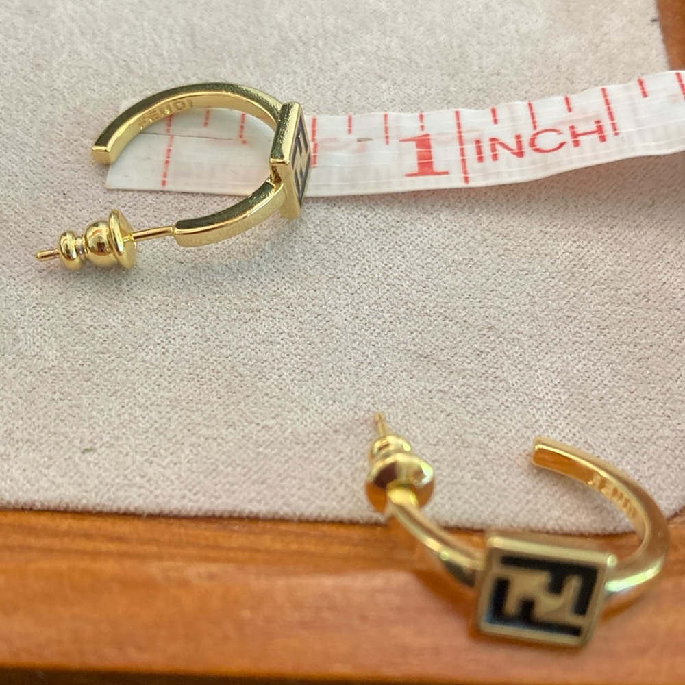 FF Gold Logo Earrings - Picture 4 of 5